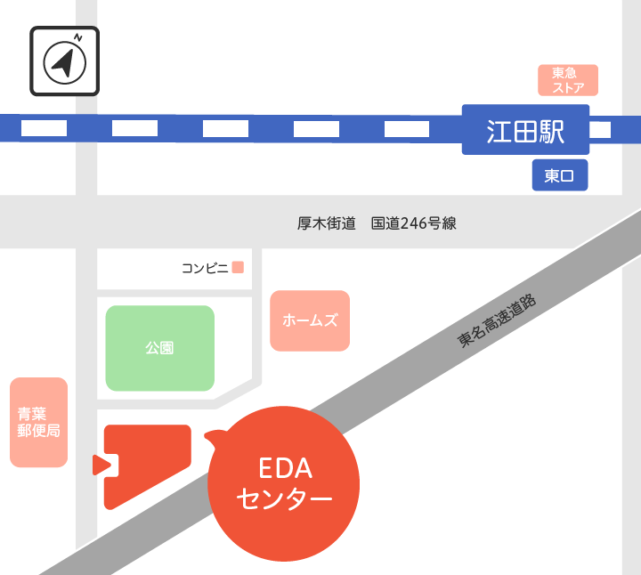 EDAセンター（神奈川）の地図
