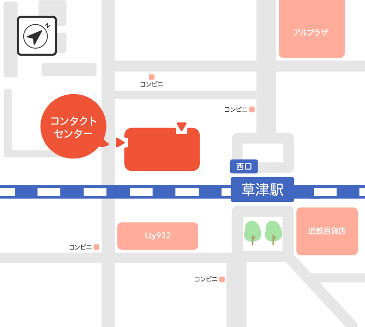 コンタクトセンター（滋賀）の地図